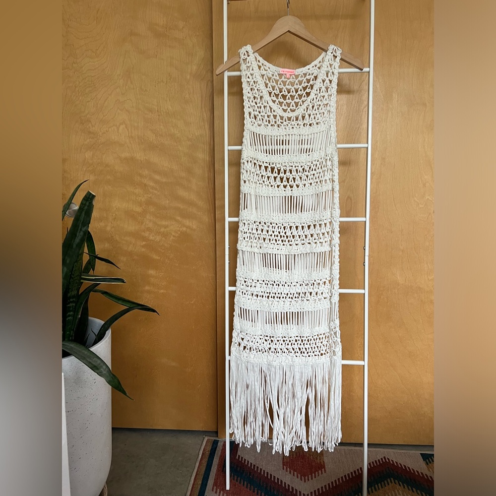 re:named Crocheted Dress, White Size S